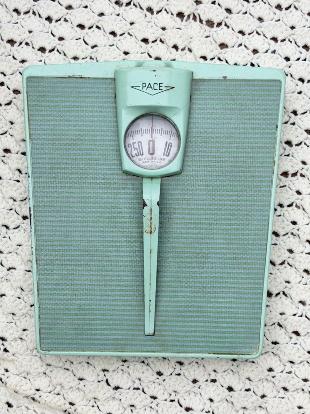 Vintage Style Mint Green Bathroom Scale